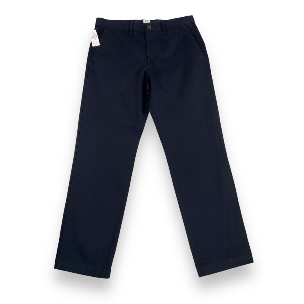Gap Pants Men 30x30 (ACTUAL 32x30.5) Dark Blue Chino Straight Relaxed NWT